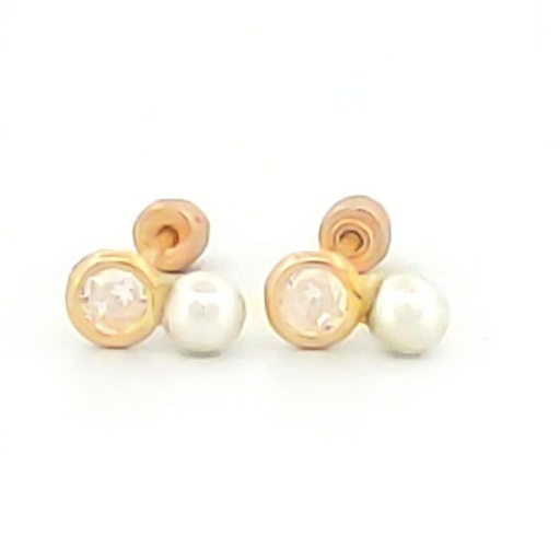 [353438] BROQUEL BISEL C/PERLA 10K